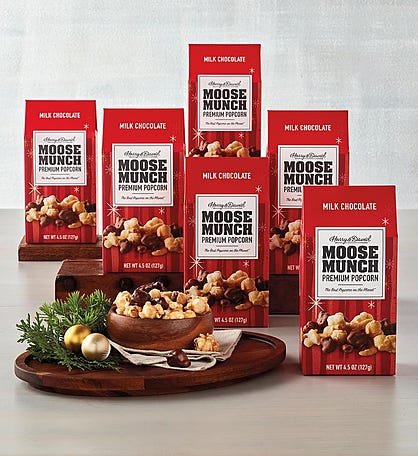 Moose Munch&#174; Milk Chocolate Premium Popcorn &#8211; 4.5 oz 6-Pack